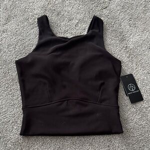 Move Theology Strappy Black Tank Top